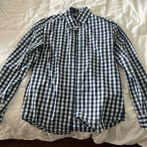 Navy and White Button Up Shirt